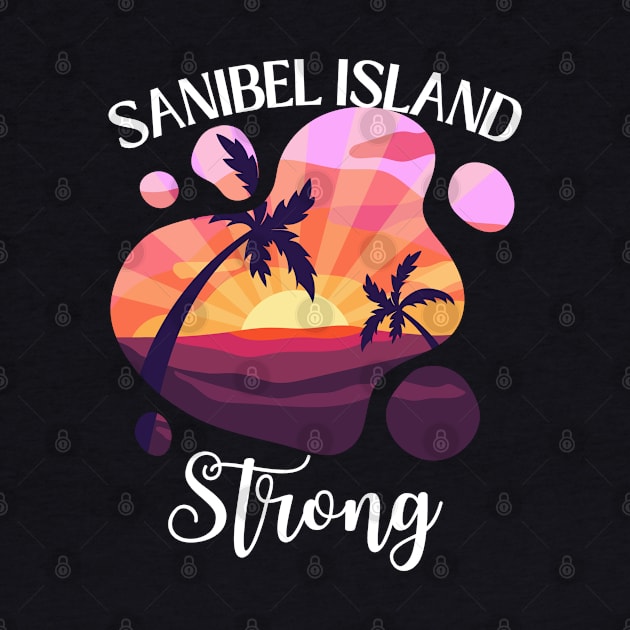 Vintage Sunset Sanibel Island FL Cool Sanibel Island Strong by DesignHND